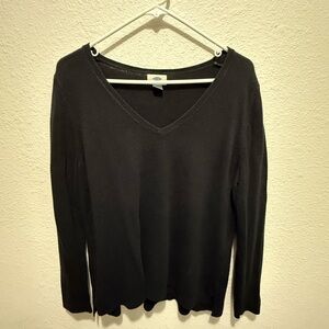 Old Navy Black Long Sleeve V-Neck Top